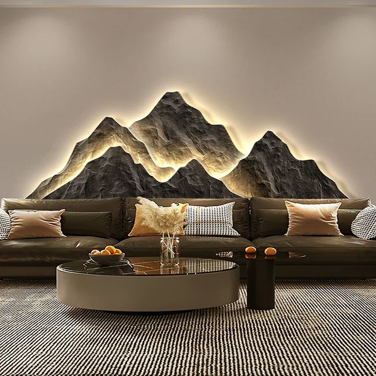 Living room showing furniture, lighting and a coordinated palette