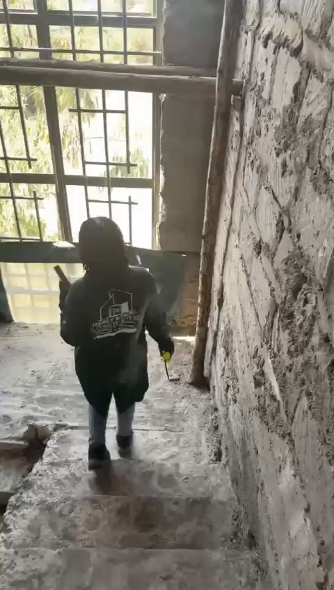 A site visit for planning and measuring an interior project